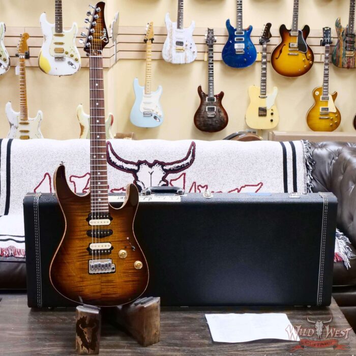 Suhr Custom Modern HSH with Blower Switch Flame Maple Top Bengal Burst 7.30 LBS - Image 6
