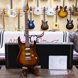 Suhr Custom Modern HSH with Blower Switch Flame Maple Top Bengal Burst 7.40 LBS - Image 6