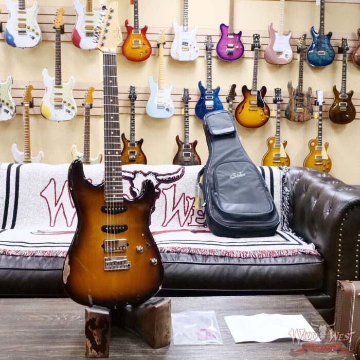 Suhr Custom Classic S Antique HSS Rear Rout Indian Rosewood Fingerboard 2 Tone Tobacco Burst 7.70 LBS - Image 6