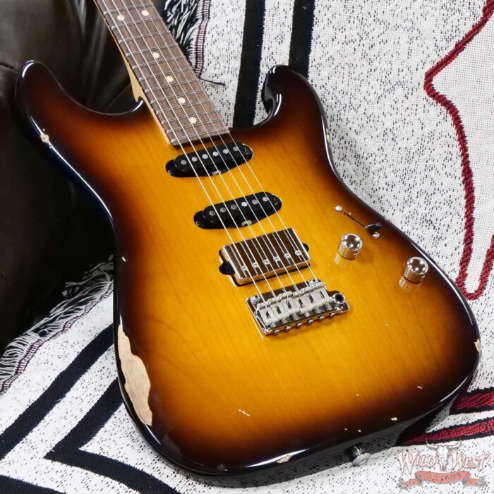 Suhr Custom Classic S Antique HSS Rear Rout Indian Rosewood Fingerboard 2 Tone Tobacco Burst 7.70 LBS - Image 8