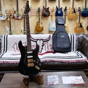 Suhr Custom Classic S HSS Rosewood Fingerboard Matching Color Headstock Gold Hardware Black 8.10 LBS - Image 6