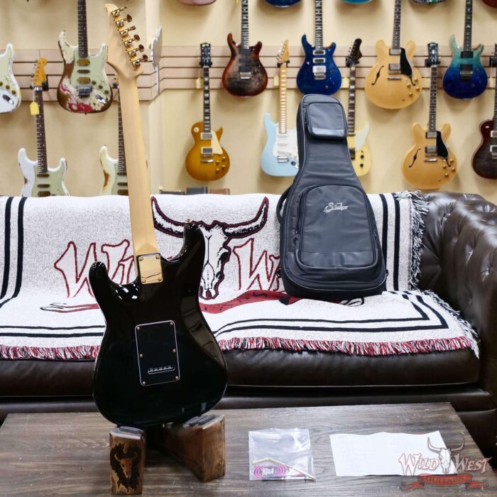 Suhr Custom Classic S HSS Rosewood Fingerboard Matching Color Headstock Gold Hardware Black 8.10 LBS - Image 9