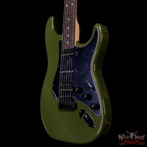 Suhr Custom Classic S HSS Rosewood Fingerboard Matching Color Headstock Dark Forest Green with Black Hardware SSCII System 8.15 LBS - Image 2