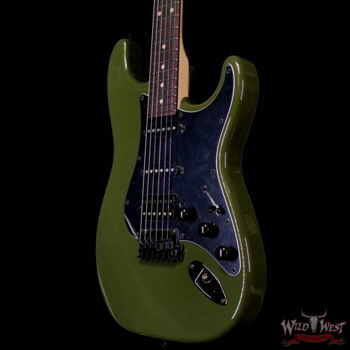 Suhr Custom Classic S HSS Rosewood Fingerboard Matching Color Headstock Dark Forest Green with Black Hardware SSCII System 8.15 LBS - Image 2