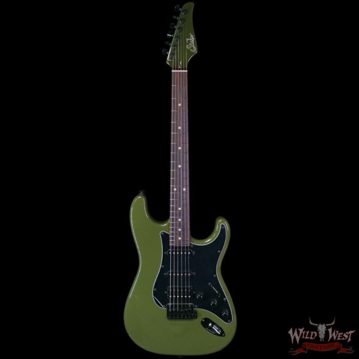 Suhr Custom Classic S HSS Rosewood Fingerboard Matching Color Headstock Dark Forest Green with Black Hardware SSCII System 8.15 LBS - Image 3