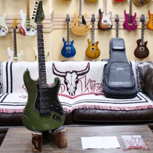 Suhr Custom Classic S HSS Rosewood Fingerboard Matching Color Headstock Dark Forest Green with Black Hardware SSCII System 8.15 LBS - Image 6