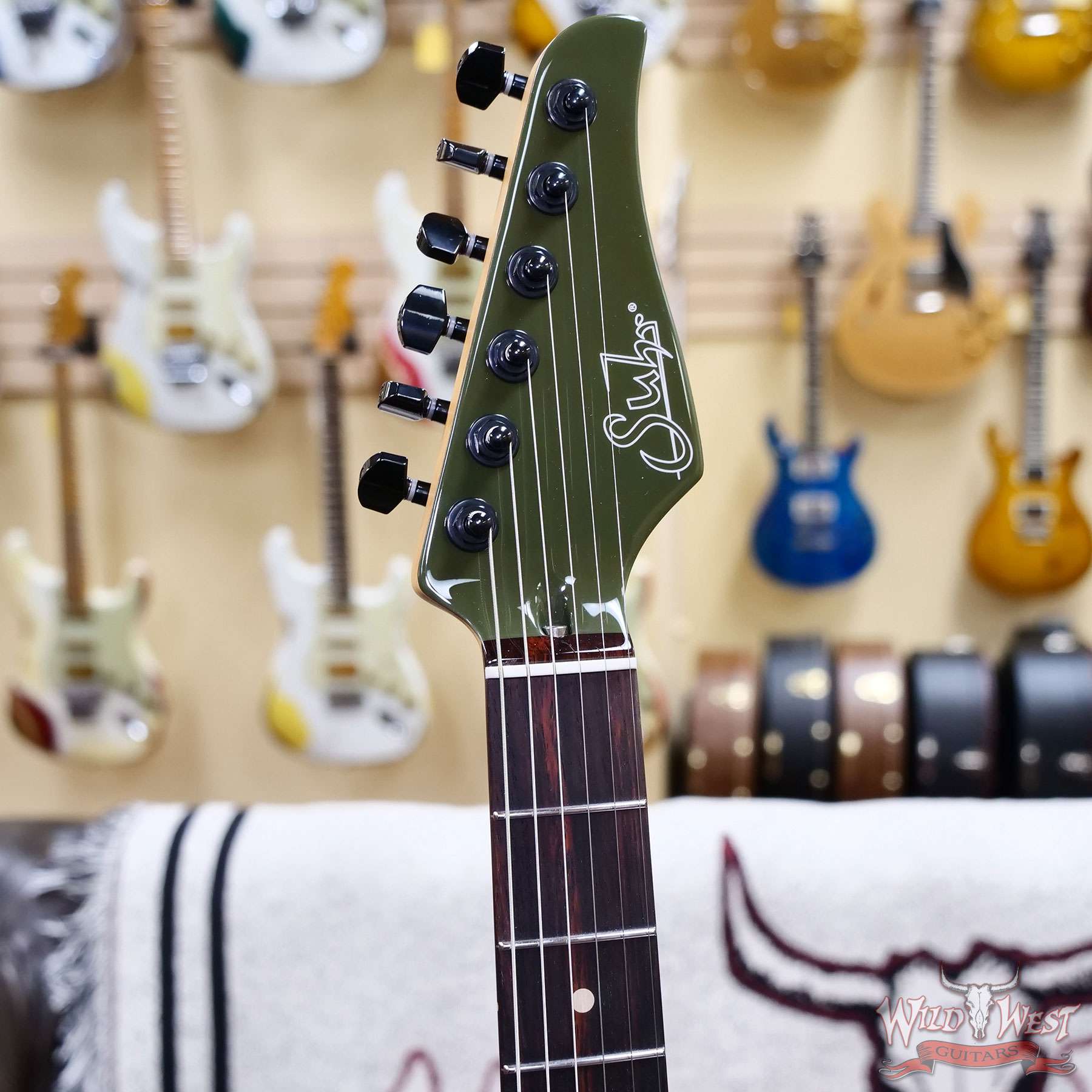 suhr-82918-d2__wwg.jpg Suhr Custom Classic S HSS Rosewood Fingerboard Matching Color Headstock Dark Forest Green with Black Hardware SSCII System 8.15 LBS - Image 7