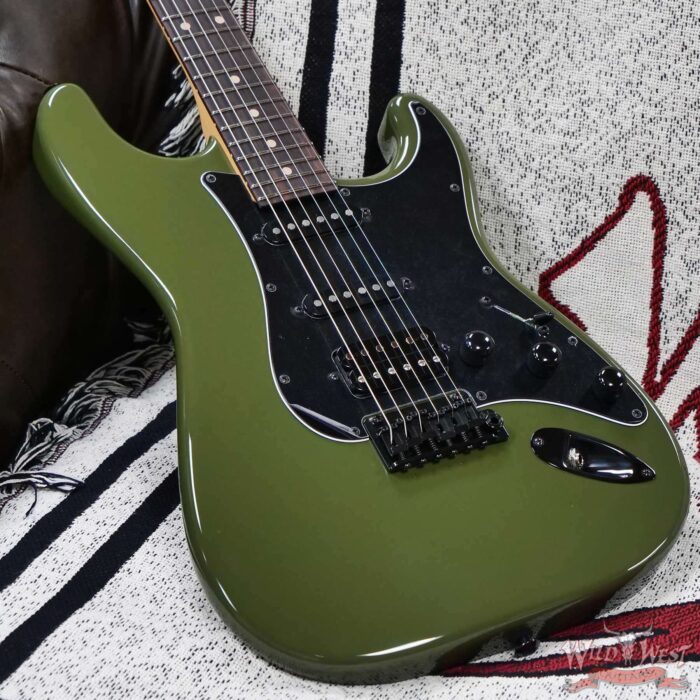 Suhr Custom Classic S HSS Rosewood Fingerboard Matching Color Headstock Dark Forest Green with Black Hardware SSCII System 8.15 LBS - Image 8