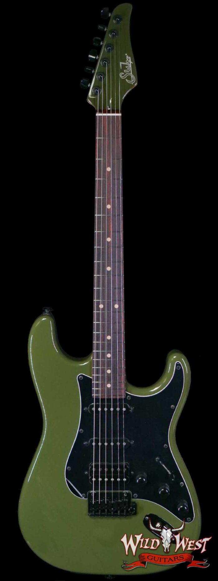 Suhr Custom Classic S HSS Rosewood Fingerboard Matching Color Headstock Dark Forest Green with Black Hardware SSCII System 8.15 LBS - Image 1