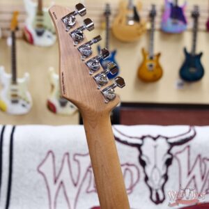 Suhr Custom Modern HSH Flame Maple Top Roasted Maple Neck Trans Teal 7.05 LBS - Image 10
