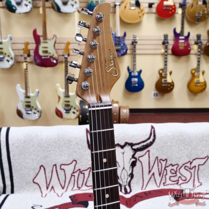 Suhr Custom Modern HSH Basswood Body with Flame Maple Top Roasted Maple Neck Trans Teal 6.80 lbs - Image 7