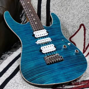 Suhr Custom Modern HSH Basswood Body with Flame Maple Top Roasted Maple Neck Trans Teal 6.80 lbs - Image 8