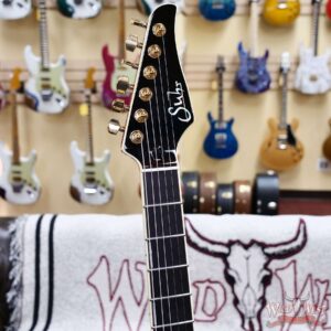 Suhr Custom Carve Top Standard Flame Maple Top Genuine Mahogany Body Bahama Blue 7.65 lbs - Image 7