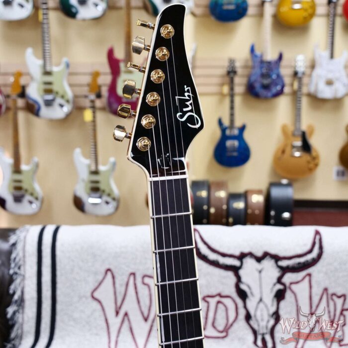 Suhr Custom Carve Top Standard Flame Maple Top Genuine Mahogany Body Bahama Blue 7.65 lbs - Image 7