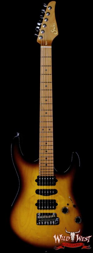 Suhr Custom Modern Antique HSH Rear Rout Roasted Maple Neck Light Aged 2 Tone Tobacco Burst 7.15 lbs