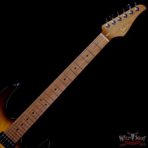Suhr Custom Modern Antique HSH Rear Rout Roasted Maple Neck Light Aged 2 Tone Tobacco Burst 6.55 lbs - Image 4