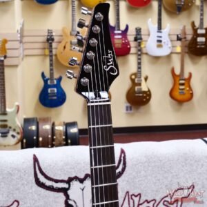 Suhr Custom Set Neck Modern HSH Flame Maple Top Mahogany Body & Neck Blower Switch 24 Stainless Steel Jumbo Frets Trans Purple 6.95 LBS - Image 7