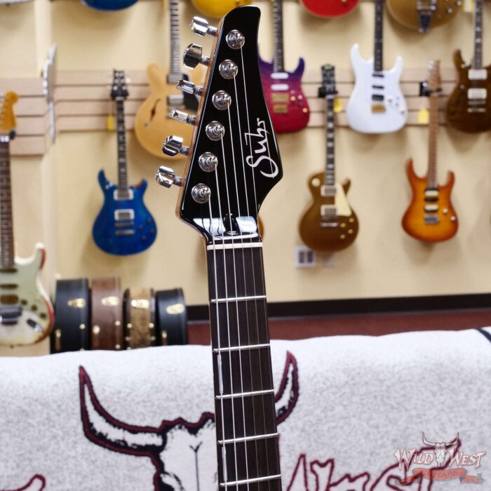 Suhr Custom Set Neck Modern HSH Flame Maple Top Mahogany Body & Neck Blower Switch 24 Stainless Steel Jumbo Frets Trans Purple 6.95 LBS - Image 7
