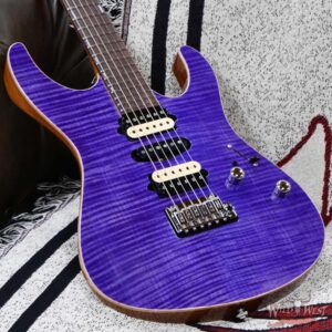 Suhr Custom Set Neck Modern HSH Flame Maple Top Mahogany Body & Neck Blower Switch 24 Stainless Steel Jumbo Frets Trans Purple 6.95 LBS - Image 8