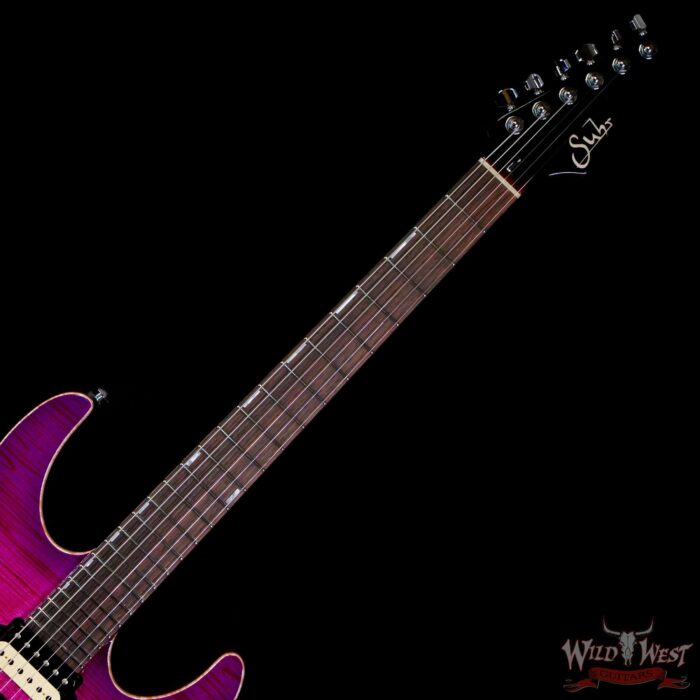 Suhr Custom Set Neck Modern HSH Flame Maple Top Mahogany Body & Neck SSCII System Blower Switch 24 Stainless Steel Jumbo Frets Rasberry Burst (Custom Color) 6.85 LBS - Image 4