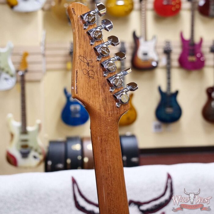 Suhr Custom Set Neck Modern HSS Flame Maple Top Mahogany Body & Neck SSCII System Blower Switch 24 Stainless Steel Jumbo Frets Rasberry Burst (Custom Color) 6.90 LBS - Image 10