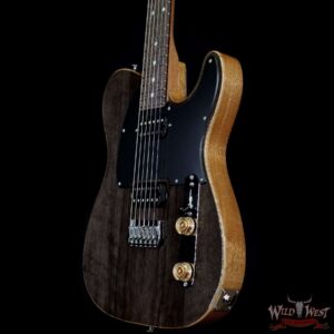 Suhr Custom Classic T HH Black Limba Top Mahogany Body & Neck Trans Charcoal with Natural Back 7.75 LBS - Image 2
