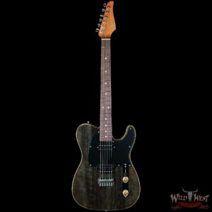 Suhr Custom Classic T HH Black Limba Top Mahogany Body & Neck Trans Charcoal with Natural Back 7.75 LBS - Image 3