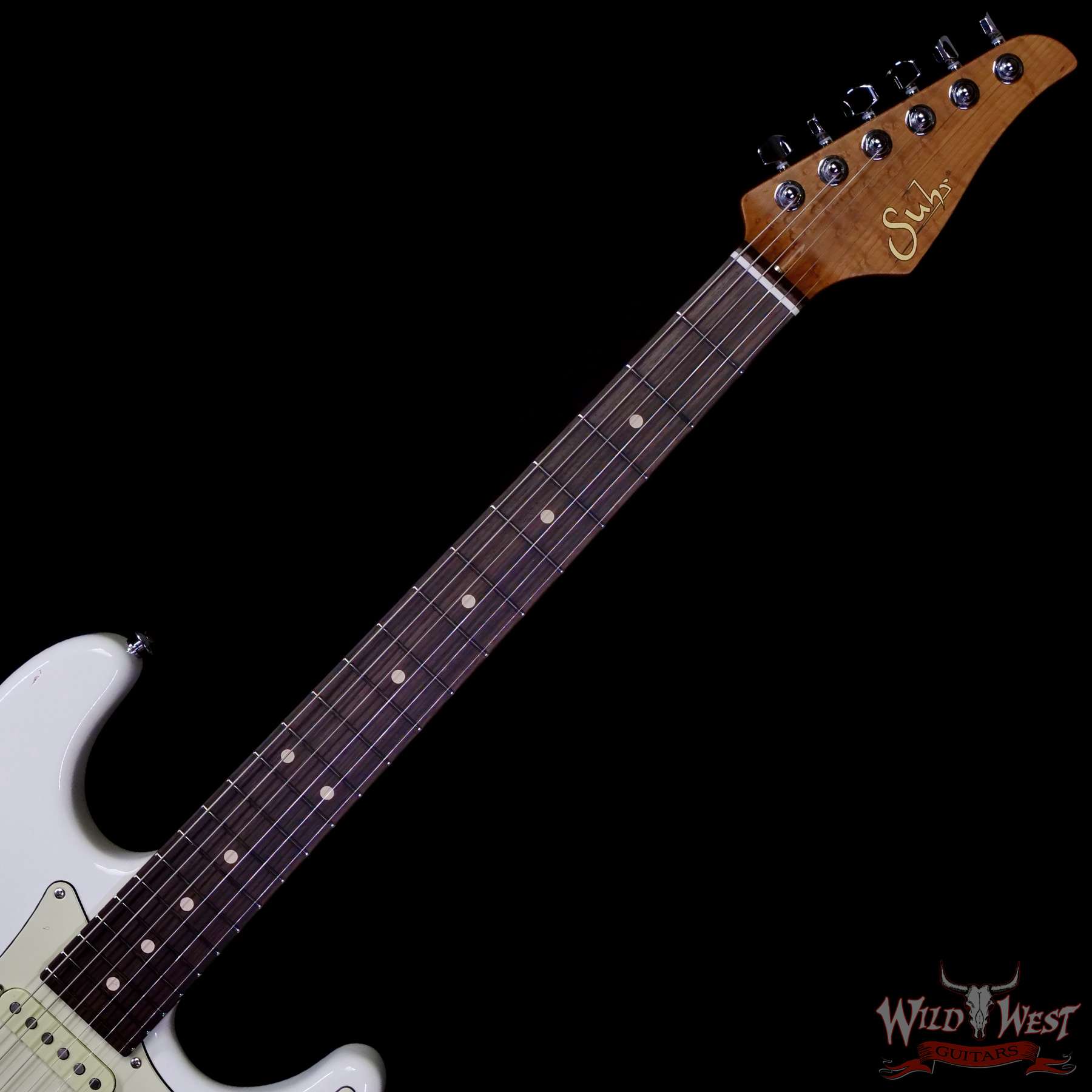 suhr-83165-c2__wwg.jpg Suhr Custom Classic S Antique HSS Roasted 5A Birdseye Maple Neck with Rosewood Fingerboard Olympic White 7.95 lbs - Image 4