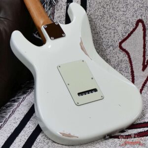 Suhr Custom Classic S Antique HSS Roasted 5A Birdseye Maple Neck with Rosewood Fingerboard Olympic White 7.95 lbs - Image 12