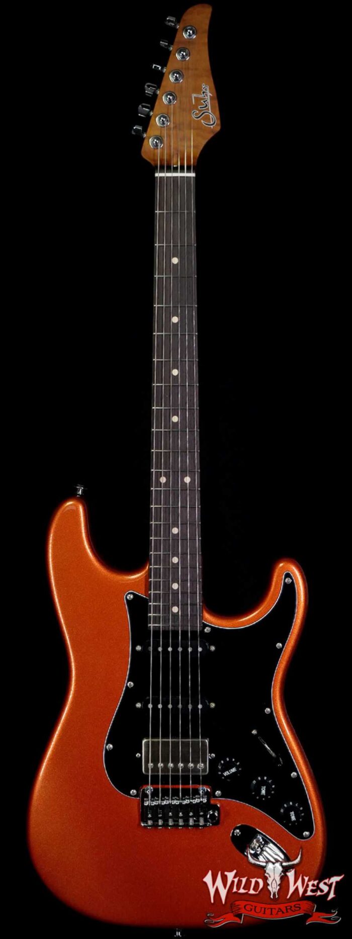 Suhr 2020 Limited Edition Classic S HSS Metallic Copper Firemist Roasted Flame Neck with Indian Rosewood Board - Image 1