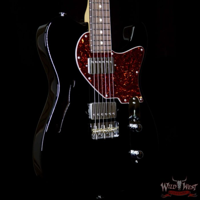 Suhr Alt T Pro HH Semi-Hollow Limited Edition Rosewood Fretboard Black - Image 4