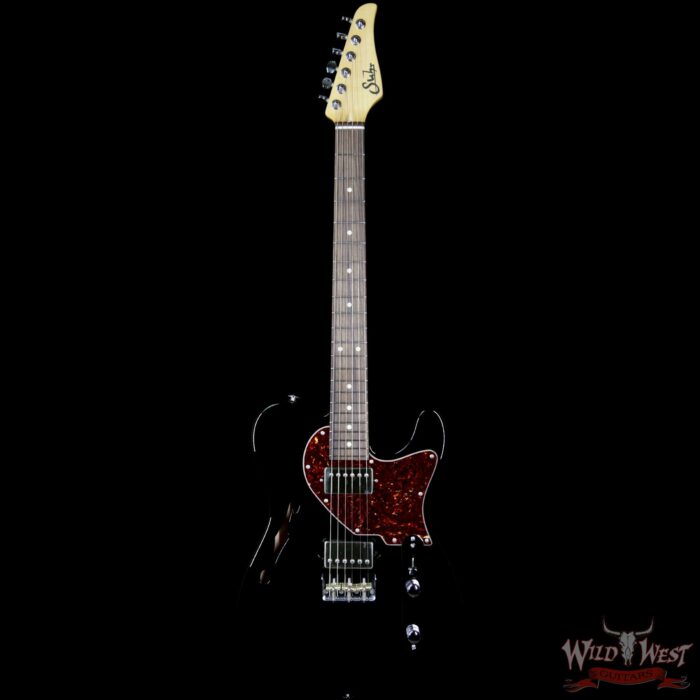 Suhr Alt T Pro HH Semi-Hollow Limited Edition Rosewood Fretboard Black - Image 5