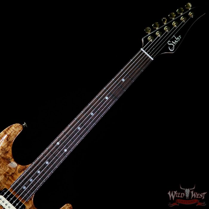 Suhr Carve Top Standard HH Spalted Maple Top with Indian Rosewood Board Natural - Image 7