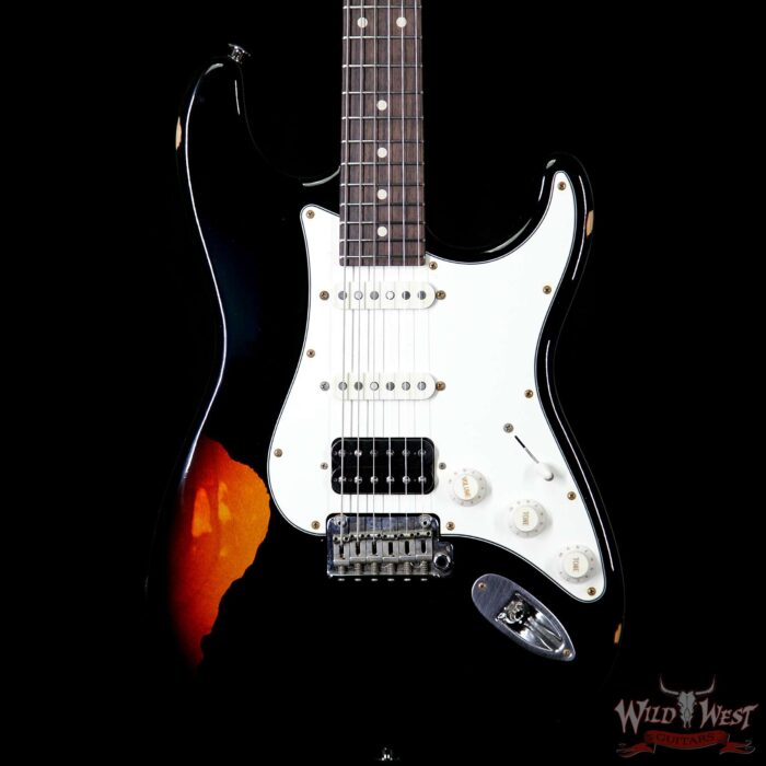 Suhr Limited Classic Antique Pro HSS Rosewood Fretboard Black over 3 Tone Burst - Image 3