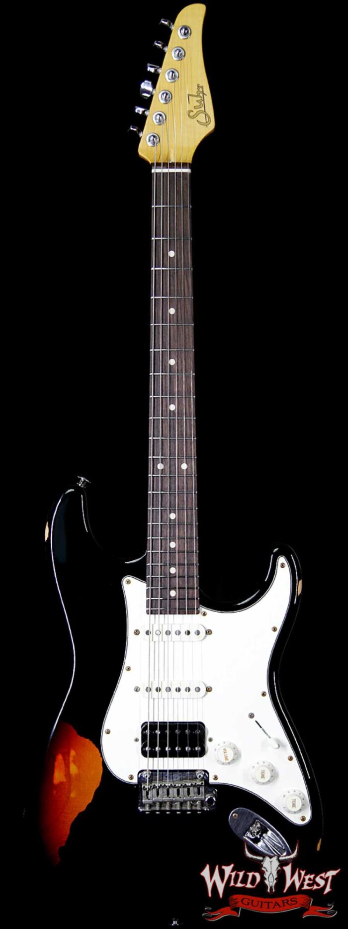 Suhr Limited Classic Antique Pro HSS Rosewood Fretboard Black over 3 Tone Burst - Image 1