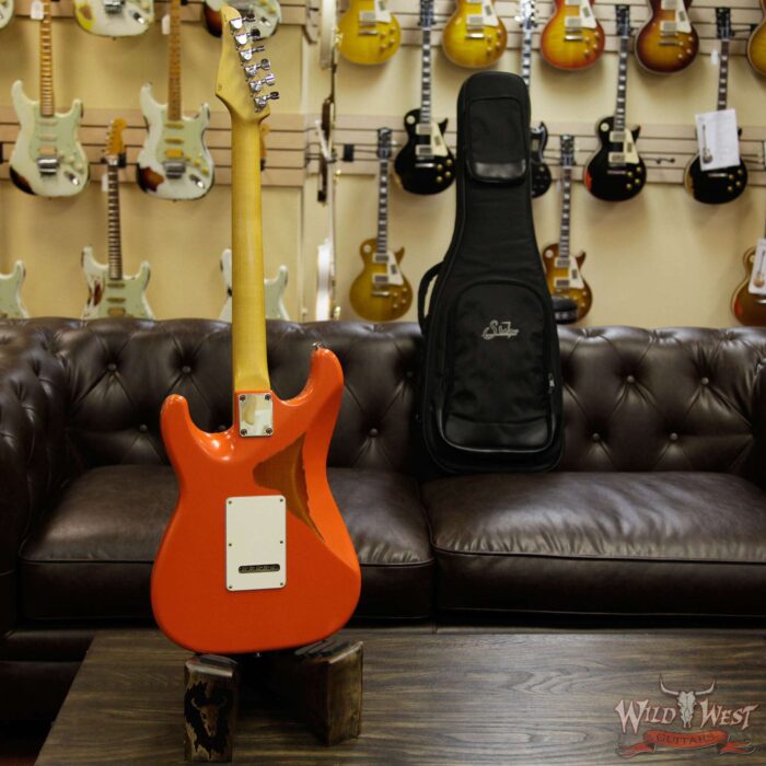 Suhr Limited Classic Antique Pro HSS Rosewood Fretboard Fiesta Orange over 3 Tone Burst - Image 14