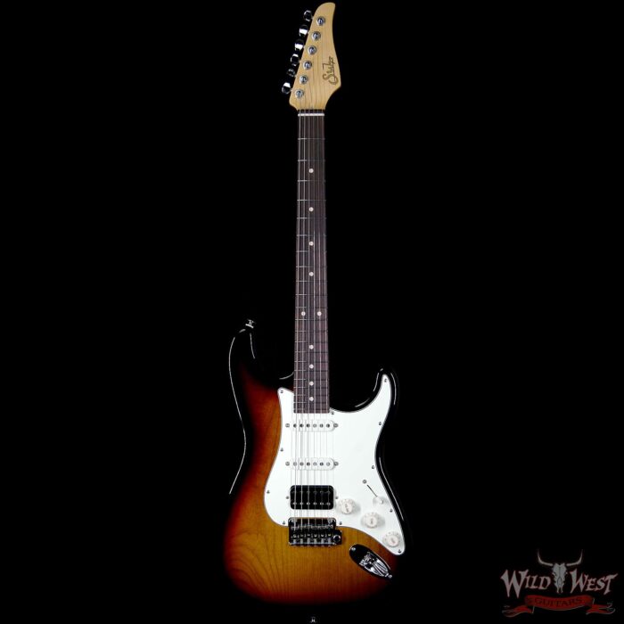 Suhr Classic Pro HSS Quartersawn Maple Neck Rosewood Fretboard 3 Tone Burst - Image 3