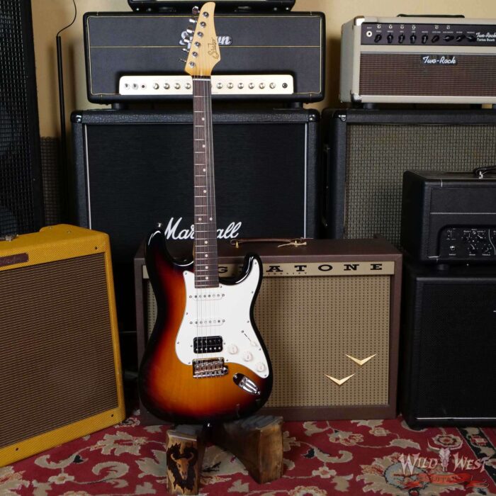 Suhr Classic S HSS Quater-Sawn Maple Neck with Indian Rosewood 3 Tone Burst - Image 6