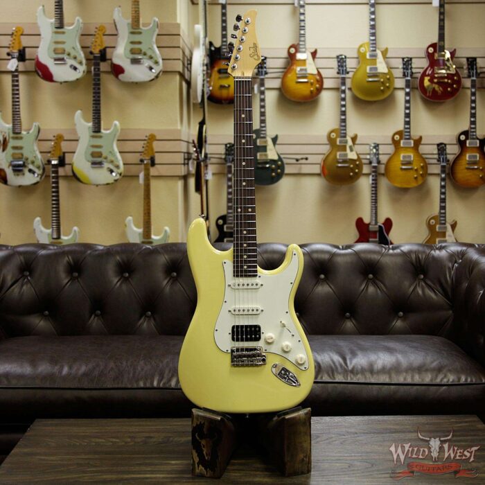 Suhr Classic S (Classic Pro) HSS PU Maple Neck Rosewood Fingerboard Vintage Yellow - Image 10