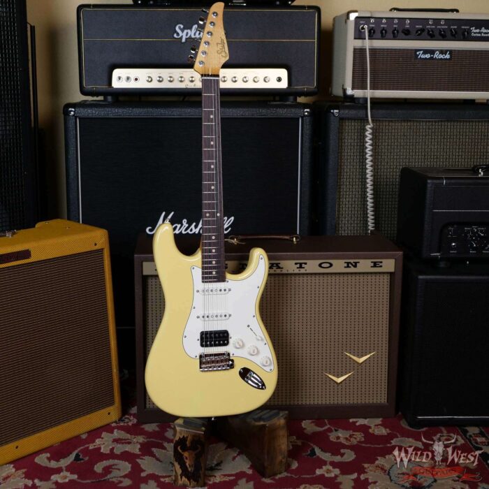 Suhr Classic S HSS Quater-Sawn Maple Neck with Indian Rosewood Vintage Yellow - Image 6