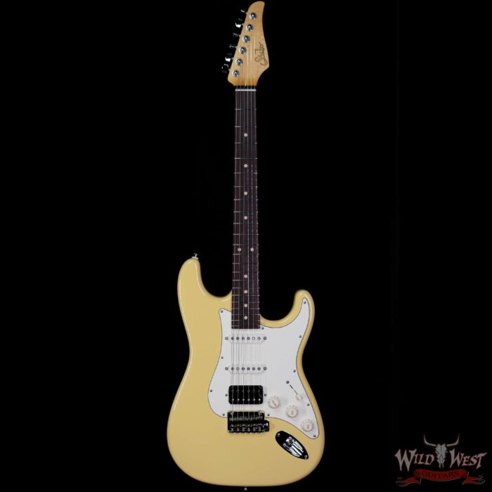 Suhr Classic S HSS Quater-Sawn Maple Neck with Indian Rosewood Vintage Yellow - Image 3