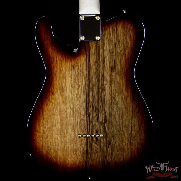 Suhr Custom Classic T HH Black Limba Body With Spalted Maple Pickguard Natural Burst - Image 7