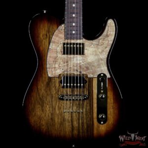 Suhr Custom Classic T HH Black Limba Body With Spalted Maple Pickguard Natural Burst - Image 3