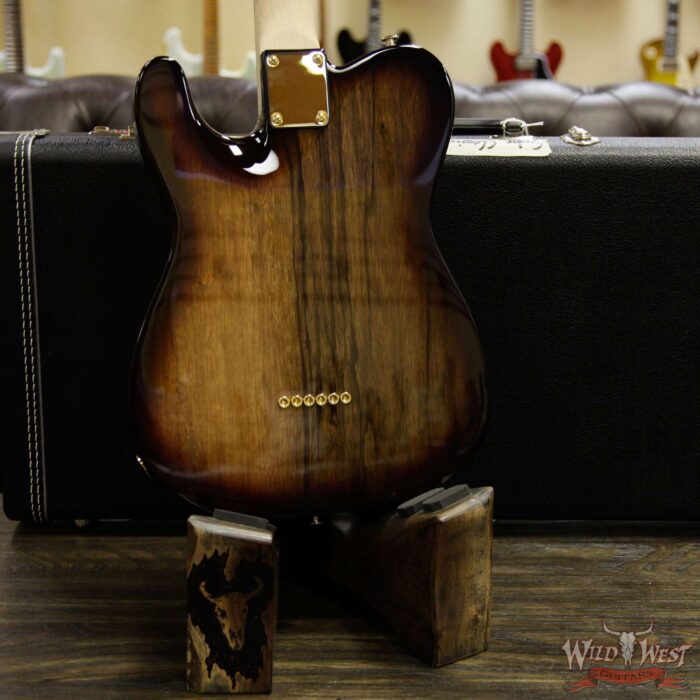 Suhr Custom Classic T HH Black Limba Body With Spalted Maple Pickguard Natural Burst - Image 15