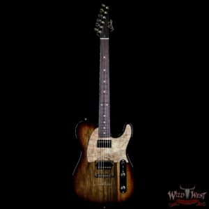 Suhr Custom Classic T HH Black Limba Body With Spalted Maple Pickguard Natural Burst - Image 5