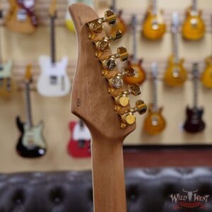 Suhr Custom Carve Top Standard Flame Maple Top Indian Rosewood Satin Neck String-Thru Bahama Blue - Image 11