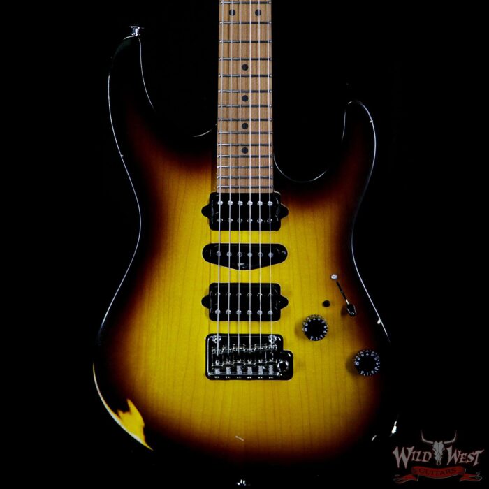Suhr Custom Modern Antique HSH 2 Tone Tobacco Burst with Blower Switch - Image 3