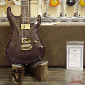Suhr Select Custom Standard Arch Top HH 1-Piece Lacewood Top Cedar Body Natural Purple Burst - Image 8