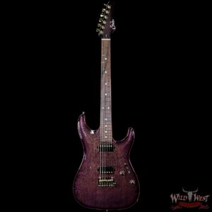 Suhr Select Custom Standard Arch Top HH 1-Piece Lacewood Top Cedar Body Natural Purple Burst - Image 3