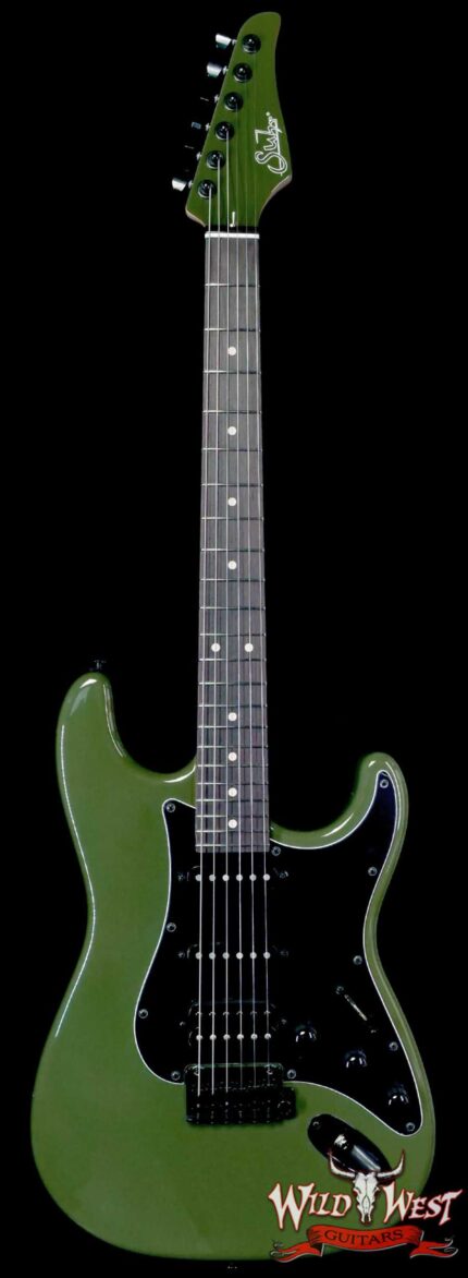 Suhr Custom Classic S HSS Rosewood Fingerboard Matching Color Headstock Dark Forest Green with Black Hardware SSCII System 7.80 lbs